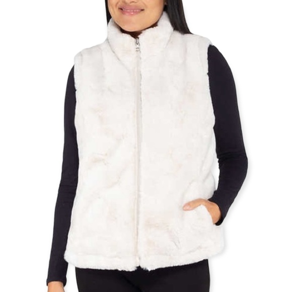 nicole miller original off white ivory reversible puffer vest size S - Picture 12 of 15